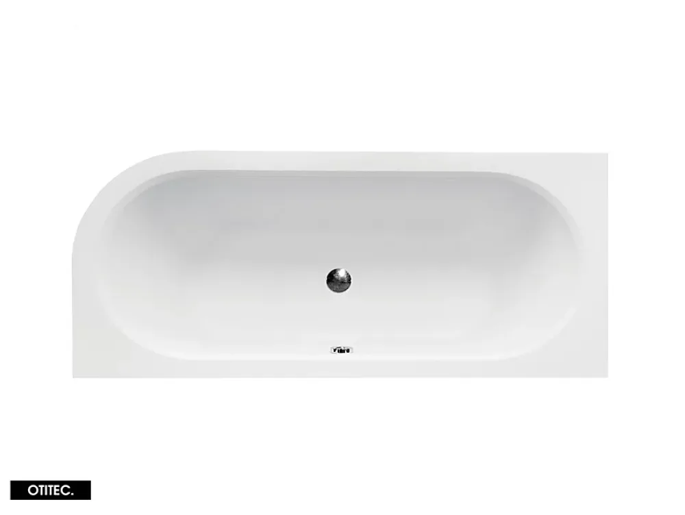 Baignoire Asymétrique|Besco Baignoire Asymétrique sans Tablier - 160 x 75 cm - AVITA SANS TABLIER - GAUCHE - 1 REPOSE-TÊTE OFFERT