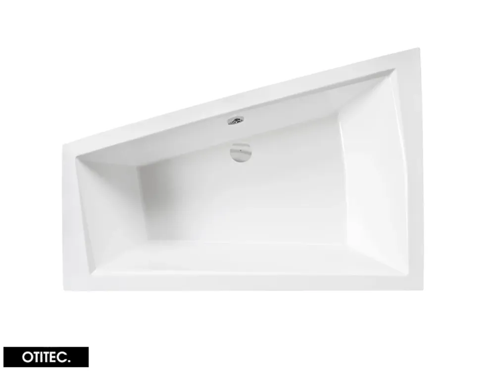 Baignoire Droite|Besco Baignoire Asymétrique sans Tablier - 170 x 125 cm - INTIMA DUO SANS TABLIER - GAUCHE - 2 REPOSE-TÊTES OFFERTS