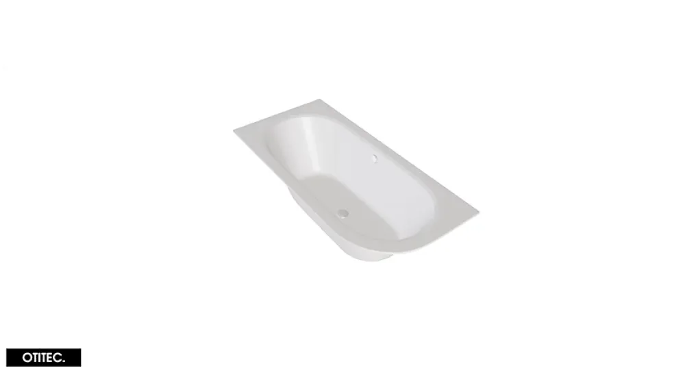 Besco Baignoire Asymétrique sans Tablier - 150 x 75 cm - AVITA SANS TABLIER - GAUCHE - 1 REPOSE-TÊTE OFFERT