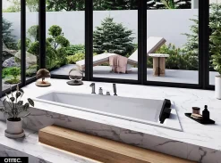 Baignoire Droite|Besco Baignoire Asymétrique sans Tablier - 170 x 125 cm - INTIMA DUO SANS TABLIER - DROITE - 2 REPOSE-TÊTES OFFERTS