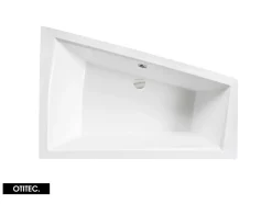 Baignoire Droite|Besco Baignoire Asymétrique sans Tablier - 170 x 125 cm - INTIMA DUO SANS TABLIER - DROITE - 2 REPOSE-TÊTES OFFERTS