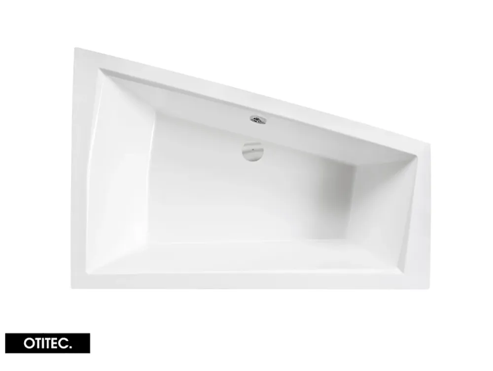 Baignoire Droite|Besco Baignoire Asymétrique sans Tablier - 170 x 125 cm - INTIMA DUO SANS TABLIER - DROITE - 2 REPOSE-TÊTES OFFERTS