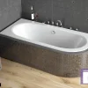 Baignoire Asymétrique|Besco Baignoire Asymétrique sans Tablier - 180 x 80 cm - AVITA SANS TABLIER - GAUCHE - 1 REPOSE-TÊTE OFFERT