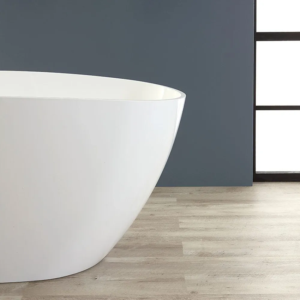 Baignoire Îlot|Kiamami Valentina Baignoire Autoportante Design 150X70x56 Cm En Marbre Blanc Rachele Par