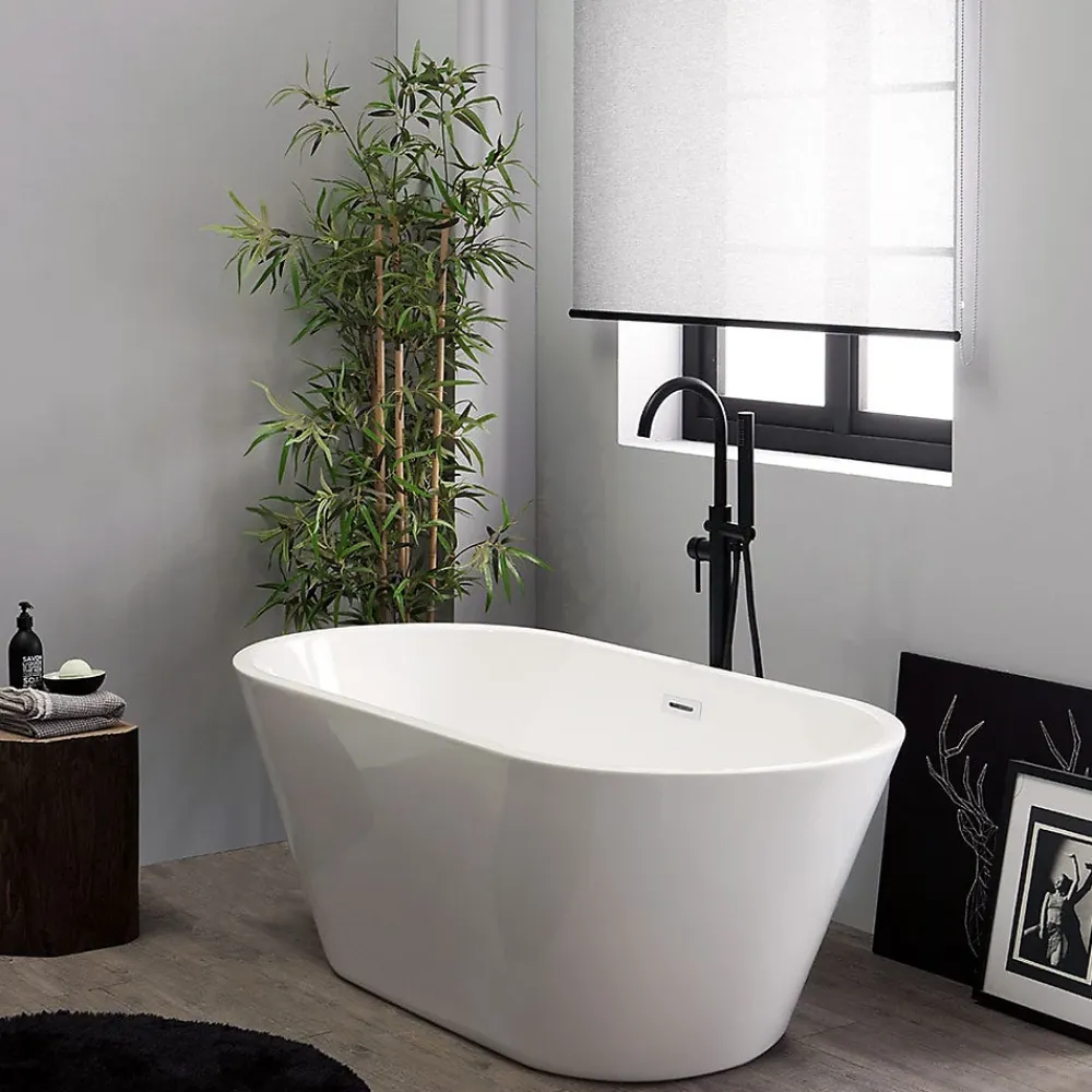 Baignoire Îlot|Kiamami Valentina Baignoire Autoportante En Acrylique Blanc Allegra