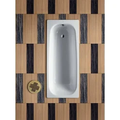 Baignoire Droite|Roca Baignoire avec pieds CONTESA 160x70cm percée 2 trous avec pieds en acier blanc - - A235997000