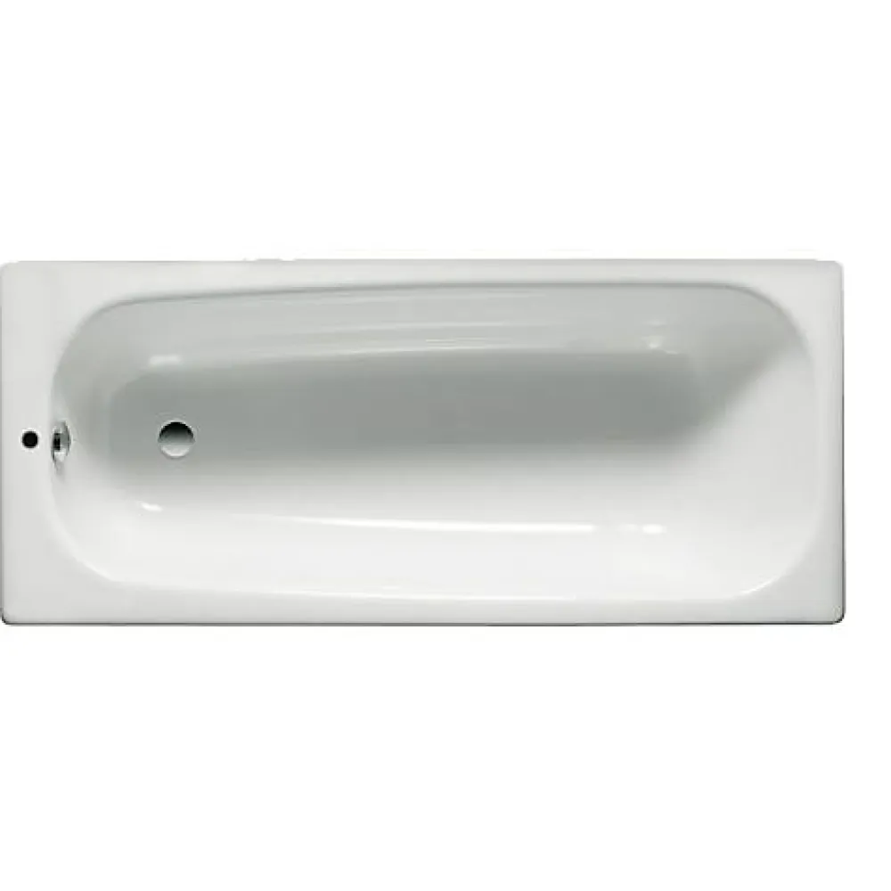 Baignoire Droite|Roca Baignoire avec pieds CONTESA 150x70cm percée un trou en acier blanc - - A236096000