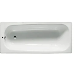 Baignoire Droite|Roca Baignoire avec pieds CONTESA 150x70cm percée un trou en acier blanc - - A236096000