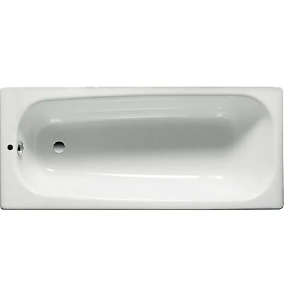 Baignoire Droite|Roca Baignoire avec pieds CONTESA 150x70cm percée un trou en acier blanc - - A236096000