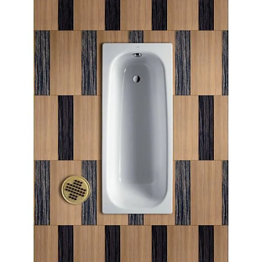 Baignoire Droite|Roca Baignoire avec pieds CONTESA 150x70cm percée un trou en acier blanc - - A236096000