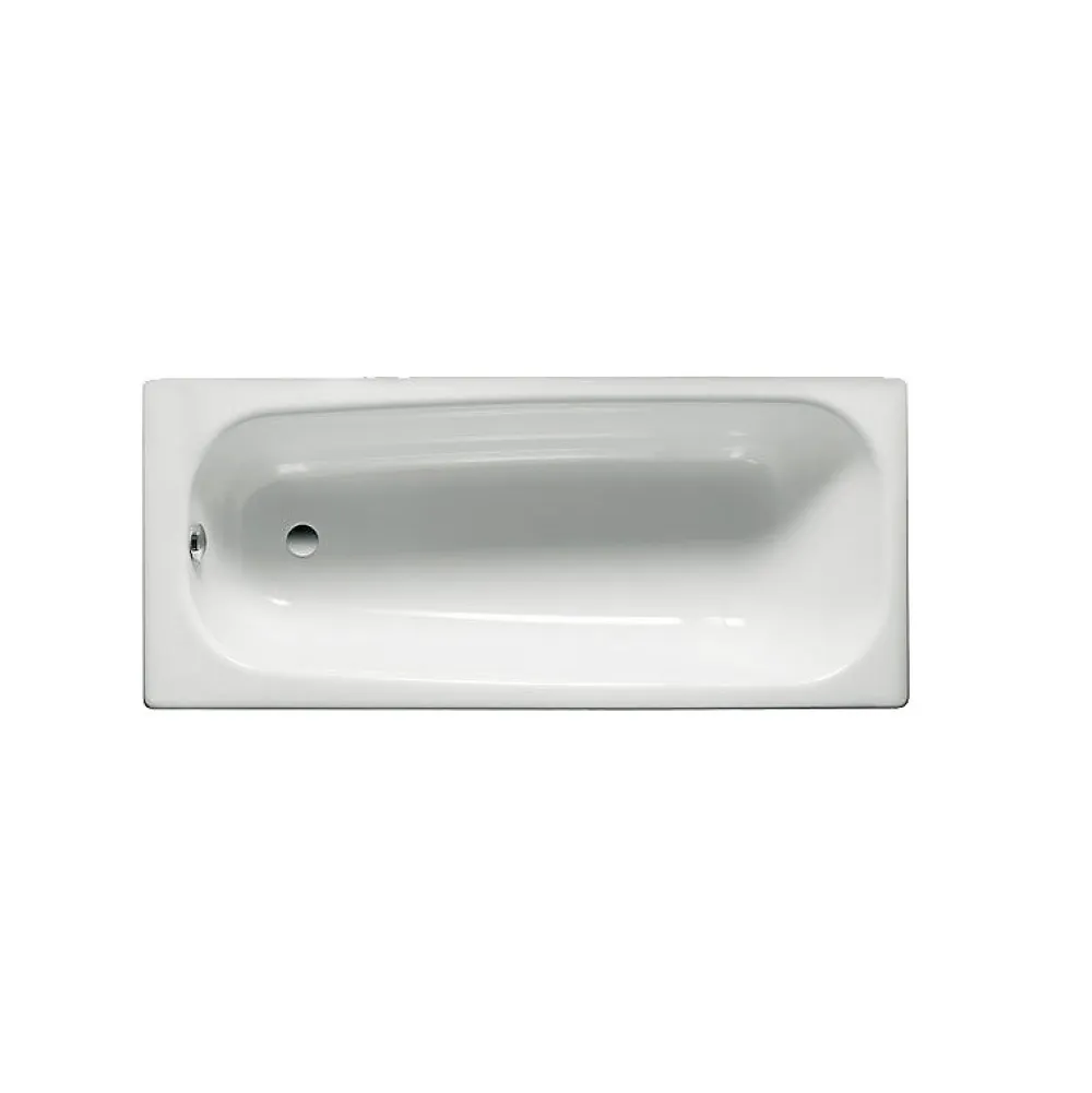 Baignoire Droite|Roca Baignoire avec pieds CONTESA 170x70cm percée 2 trous en acier blanc A235897000