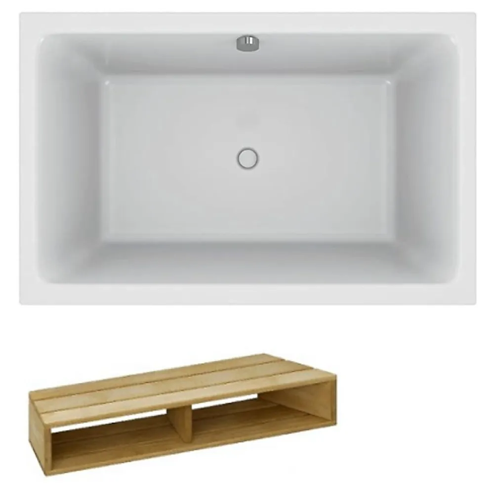 Baignoire Droite|Jacob Delafon Baignoire bain douche 140 X 90 Capsule + marche pieds