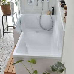 Baignoire Droite|Jacob Delafon Baignoire bain douche 150 x 80 cm Neo blanc mat gauche