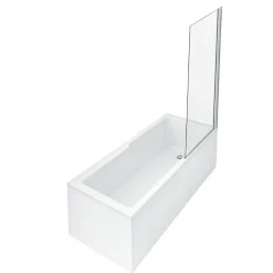 Baignoire Droite|Jacob Delafon Baignoire bain douche Struktura + pare bain + étagère 170 X 75