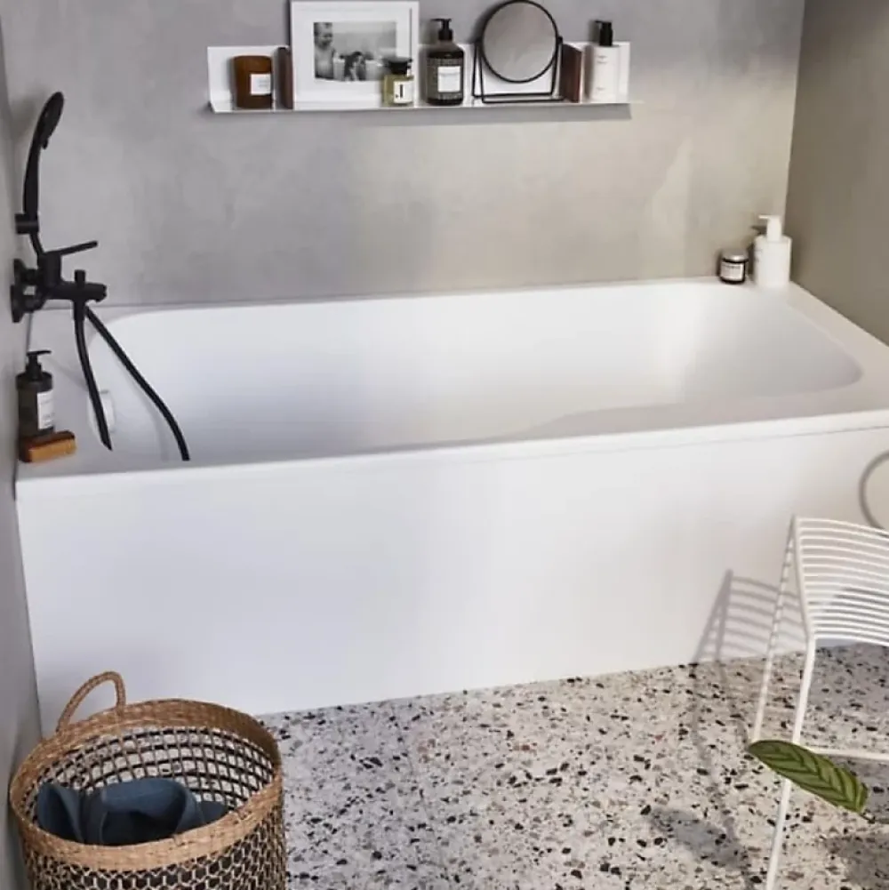 Jacob Delafon Baignoire bain douche Malice antidérapante + tablier niche + pare bain 170 x 90 gauche