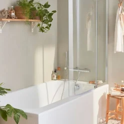 Baignoire Droite|Jacob Delafon Baignoire bain douche Malice antidérapante + tablier angle 160 x 85 droite