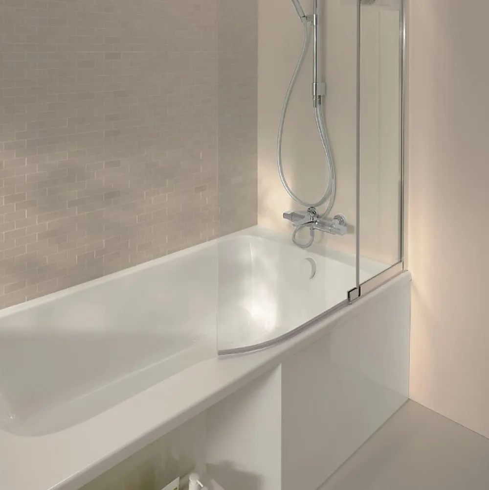 Baignoire Droite|Jacob Delafon Baignoire bain douche Malice version droite Blanc brillant 160 x 85