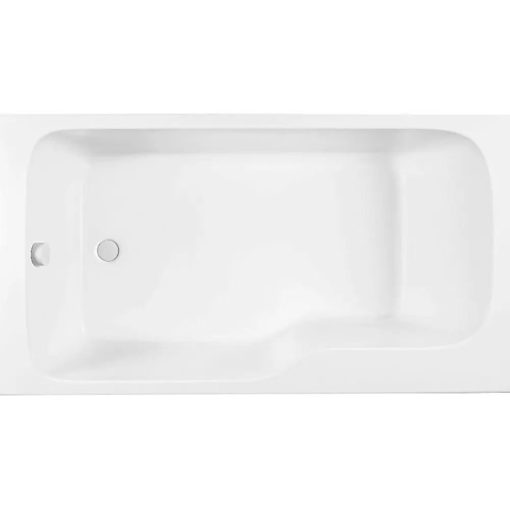 Jacob Delafon Baignoire bain douche Malice, antidérapant, version Gauche Blanc mat 170x90cm
