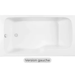 Jacob Delafon Baignoire bain douche Malice, version gauche Blanc brillant 160 x 85