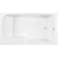 Jacob Delafon Baignoire bain douche Malice 160 x 85 cm version Droite, Blanc mat