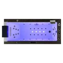 Archipel Baignoire balneo LORD SOLO BLACK 1 place 170x75 - DROITE
