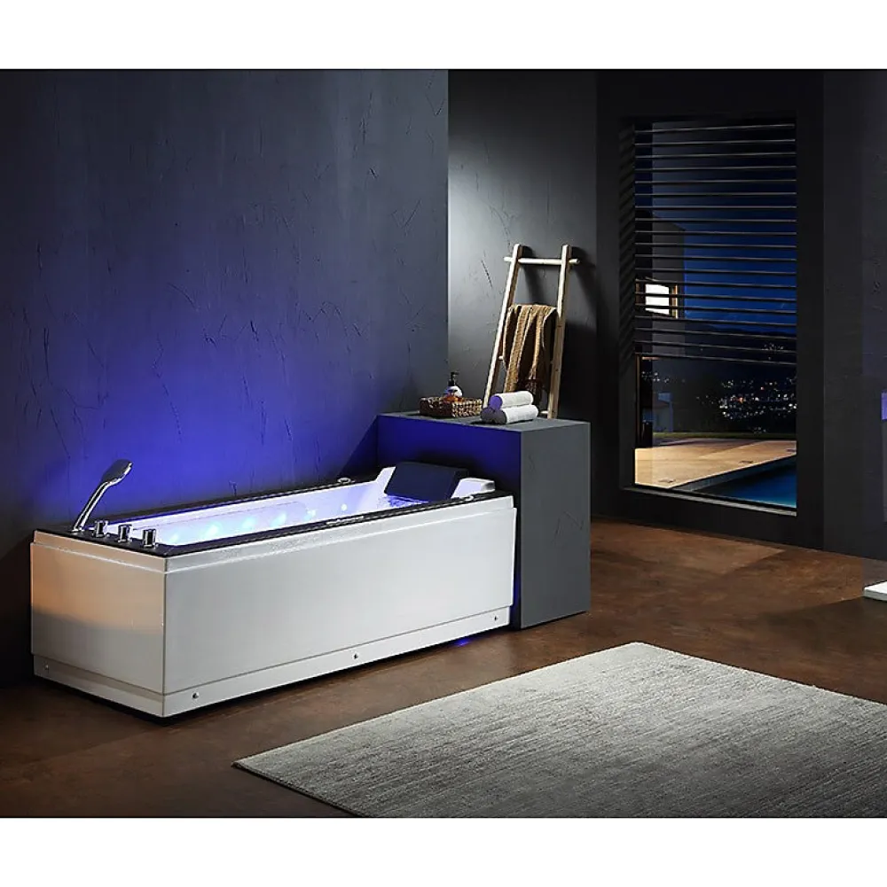 Archipel Baignoire balneo LORD SOLO BLACK 1 place 170x75 - GAUCHE