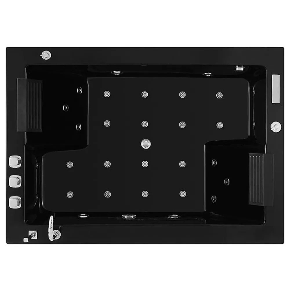 Archipel Baignoire balneo NIAGARA DUO BLACK 2 places -180x126