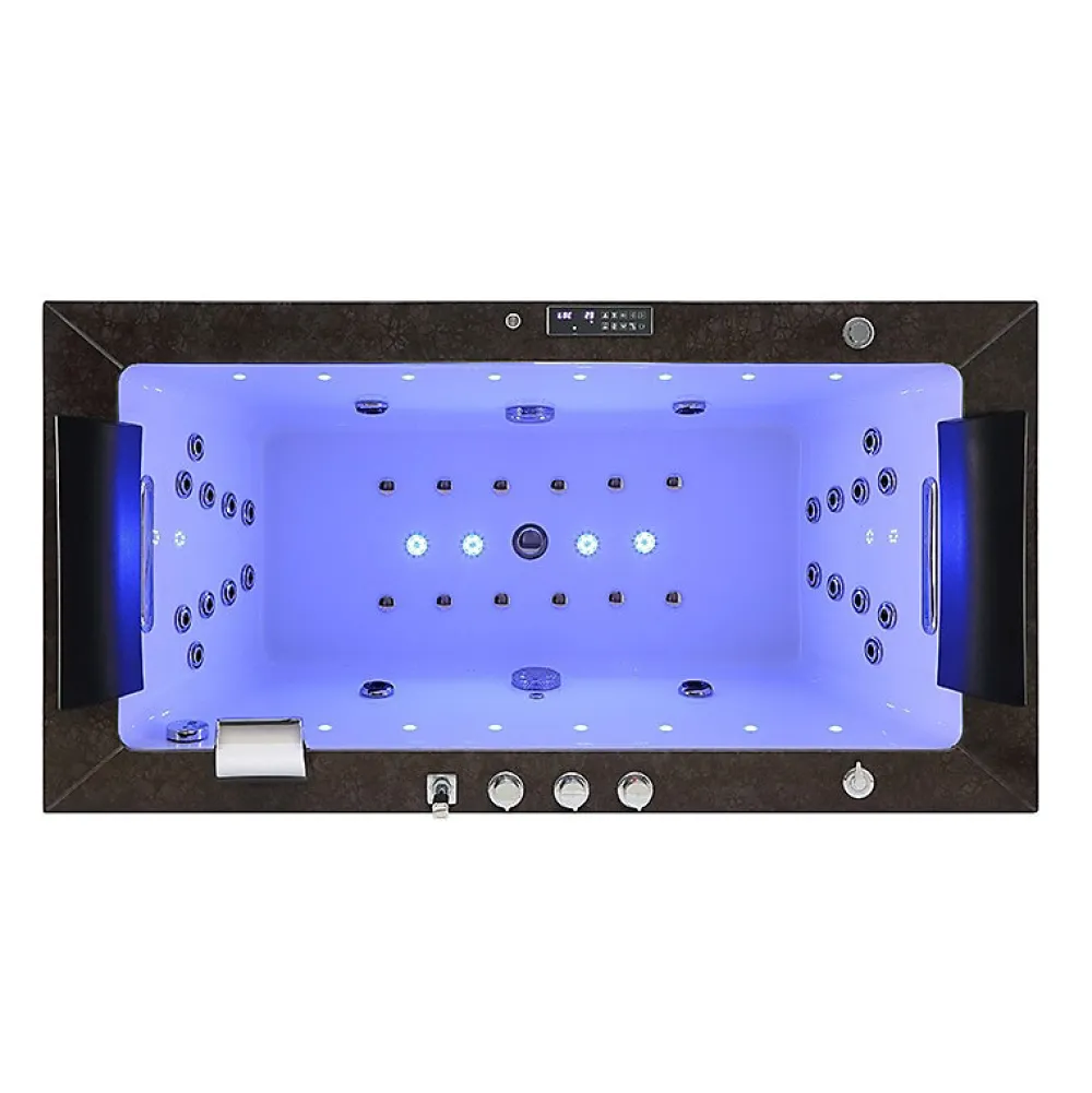 Baignoire Balnéo|Archipel Baignoire balneo Thérapeutique ALTESS BLACK 180 2 places - 180x90