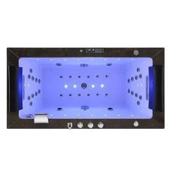 Archipel Baignoire balneo Thérapeutique ALTESS BLACK 170 2 places - 170x86