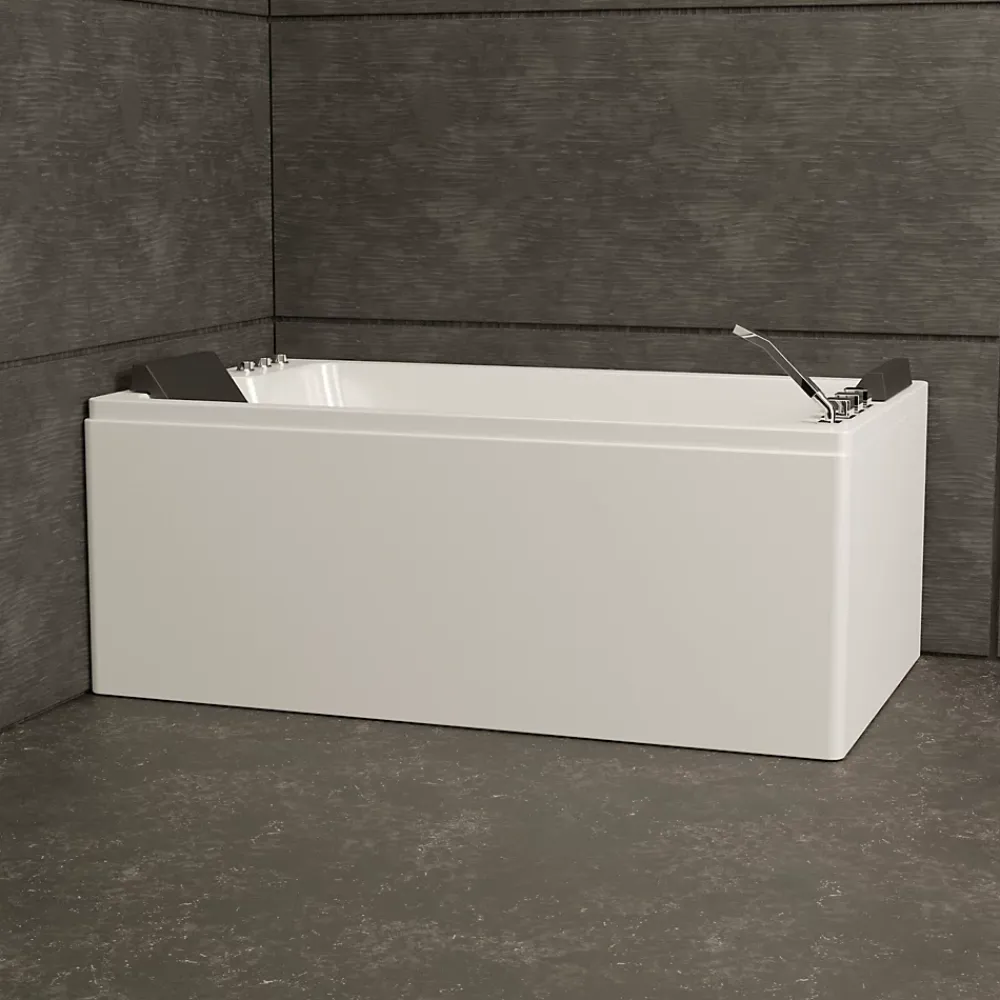 Baignoire Balnéo|Spalina Baignoire balnéo 2 places droite Brava Duo 170x100 cm, blanc, by