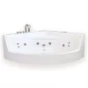Baignoire Balnéo|Eliteshopping Baignoire Balnèo 150 X 150 cm Chromothérapie 8 jets White Maple
