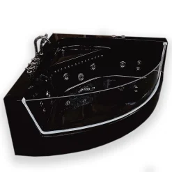 Eliteshopping Baignoire Balnèo 150 X 150 cm Chromothérapie 8 jets Black Maple