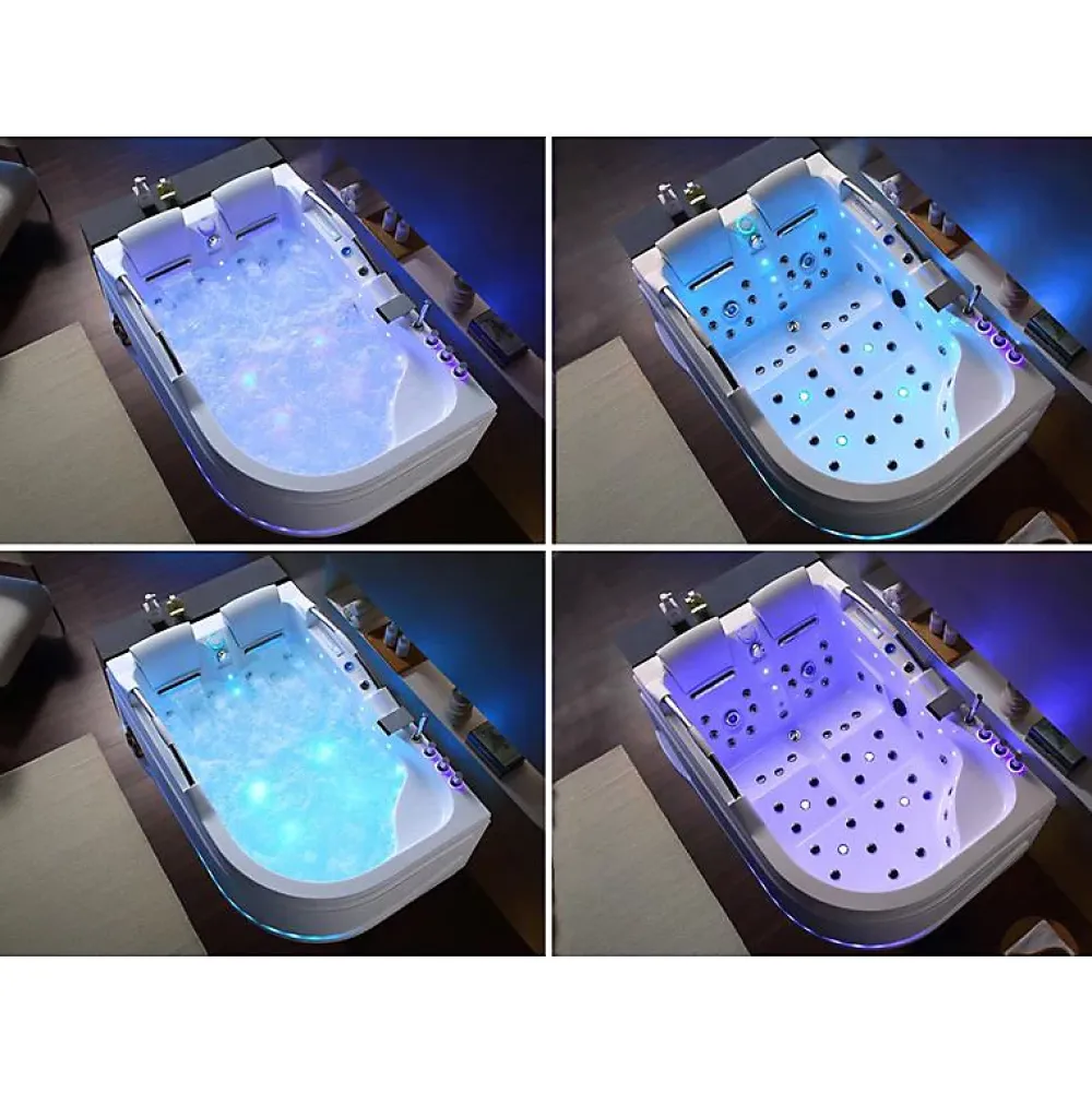 Baignoire Balnéo|Distribain Baignoire Balnéo asymétrique VULCANO-D 56 jets