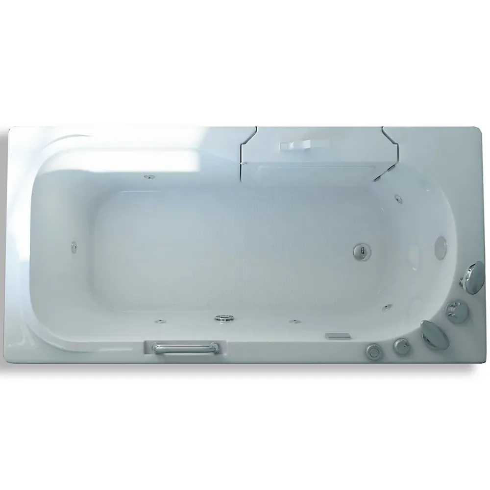 Eliteshopping Baignoire balnéo avec porte à gauche 153 x 76 cm Oleander