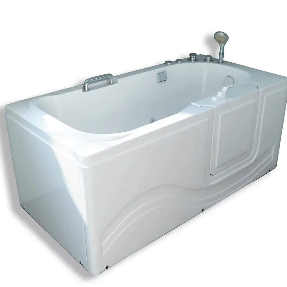 Baignoire À Porte|Eliteshopping Baignoire balnéo avec porte à droite 153 x 76 cm Pansy