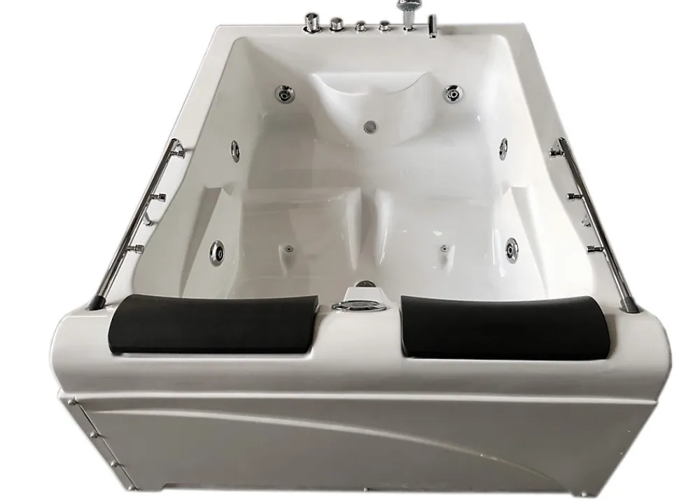 Baignoire Balnéo|Eliteshopping Baignoire Balnèo Blanc 175 X 132 cm Chromothérapie 14 jets Calla