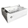 Eliteshopping Baignoire Balnèo Blanc 175 X 132 cm Chromothérapie 14 jets Fleur