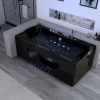 Baignoire Balnéo|Distribain Baignoire balnéo Caïman Black 32 jets Whirlpool