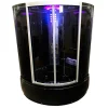 Baignoire Balnéo|Eliteshopping Baignoire Balnèo Douche Chromothérapie 130 X 130 cm noir Ivory