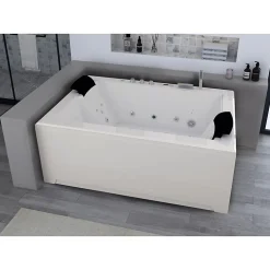 Baignoire Balnéo|Distribain Baignoire balnéo Elle&Lui 40 jets Whirlpool
