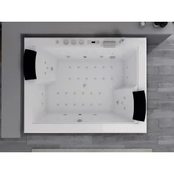 Baignoire Balnéo|Distribain Baignoire balnéo Elle&Lui 40 jets Whirlpool