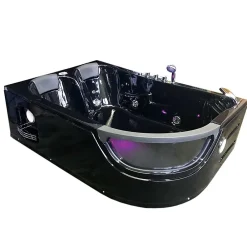 Eliteshopping Baignoire Balnèo hydromassage noir 120 x 180 cm 8 jets Violet