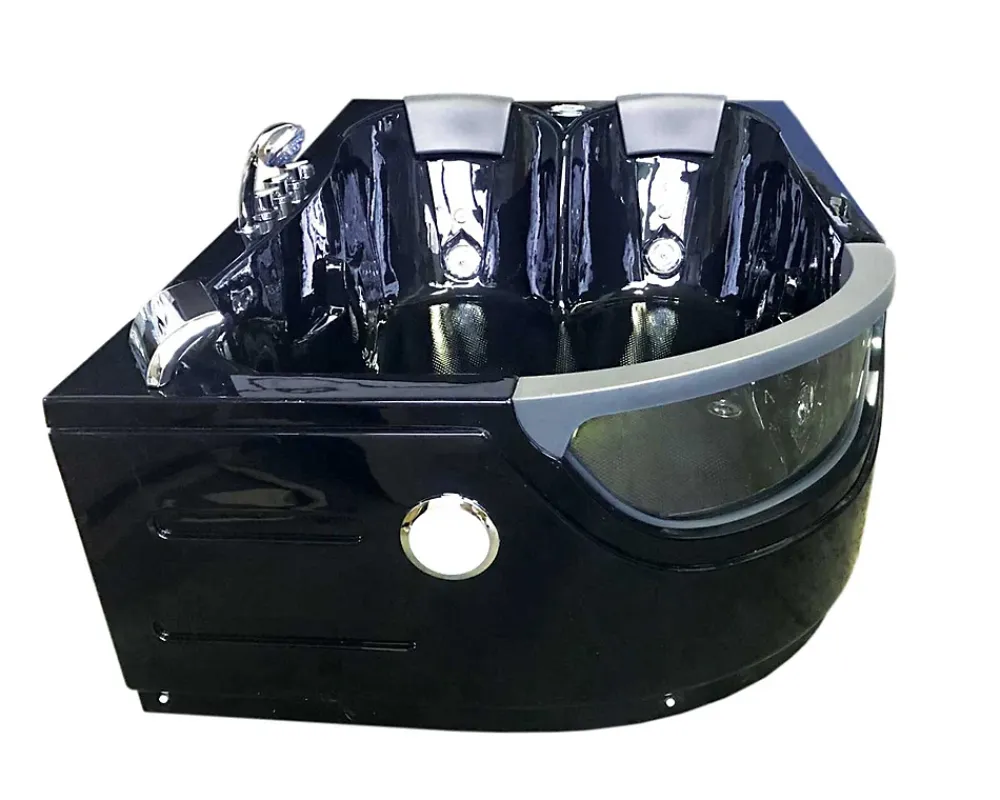 Baignoire Balnéo|Eliteshopping Baignoire Balnèo hydromassage noir 120 x 180 cm 8 jets Bluebell