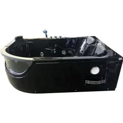 Baignoire Balnéo|Eliteshopping Baignoire Balnèo hydromassage noir 120 x 180 cm 8 jets Bluebell