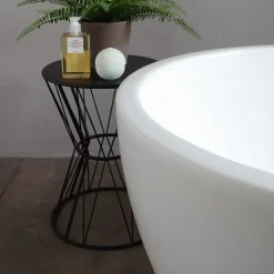 Baignoire Îlot|Kiamami Valentina Baignoire Centrale Ovale En Acrylique Blanc Alexandra