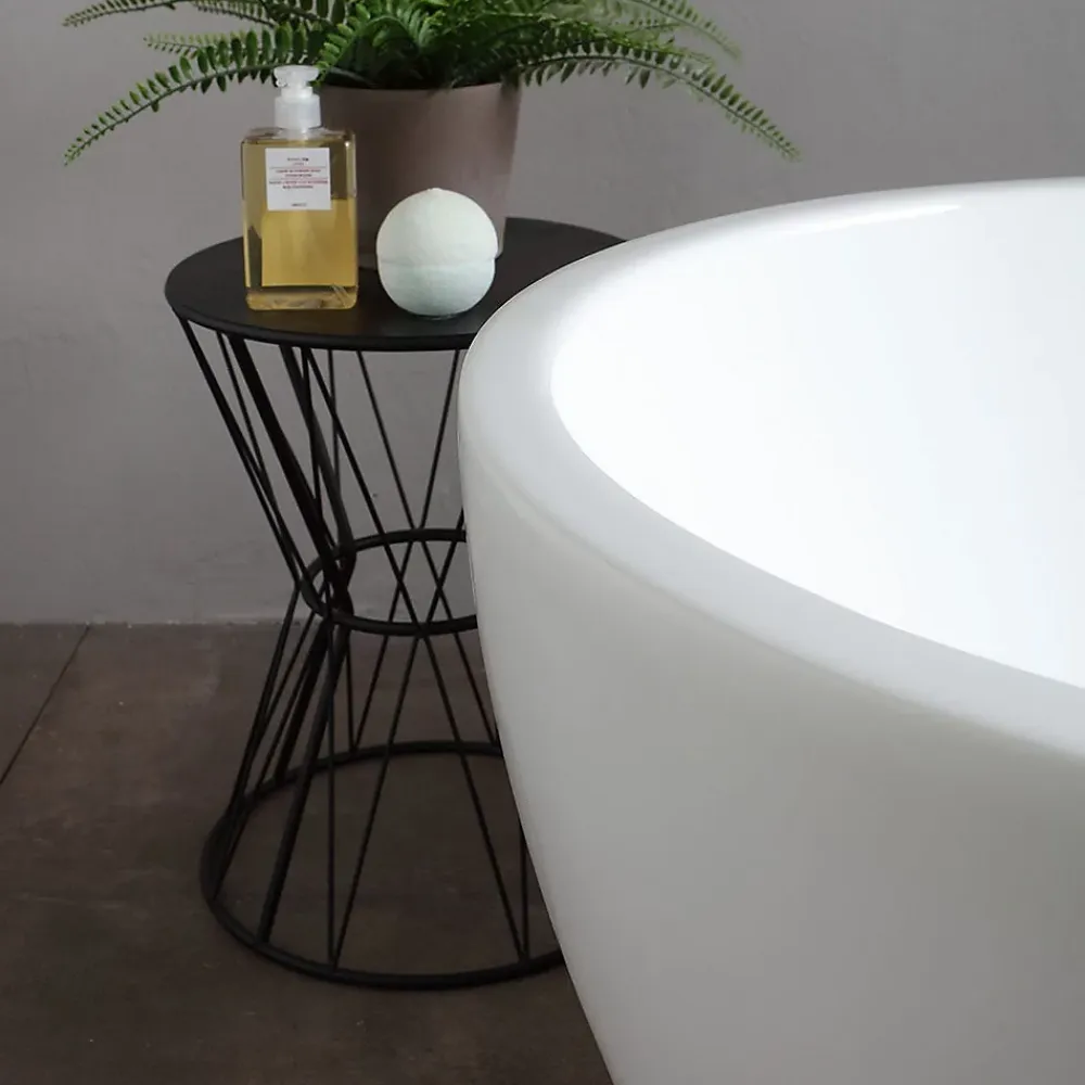 Baignoire Îlot|Kiamami Valentina Baignoire Centrale Ovale En Acrylique Blanc Alexandra