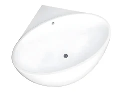 Vente-unique Baignoire d'angle - 197 L - 127 x 127 x 58 cm - Blanche - Acrylique - GOURAMI