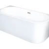 Vente-unique Baignoire d'angle - 201 L - 150 x 75 x 59 cm - Blanche - Acrylique - Angle gauche - PONTICOLA