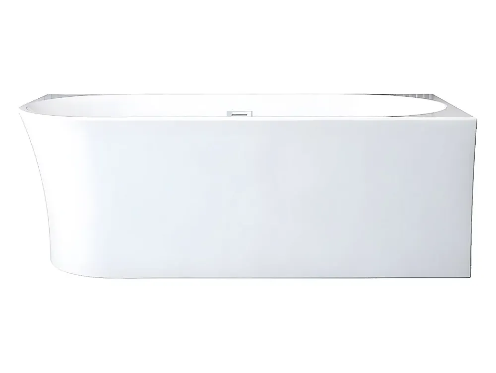 Vente-unique Baignoire d'angle - 201 L - 150 x 75 x 59 cm - Blanche - Acrylique - Angle droit - PONTICOLA