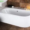 Besco Baignoire d'angle - avec tablier blanc et repose tête offert - AVITA - 170 x 75 cm - Gauche
